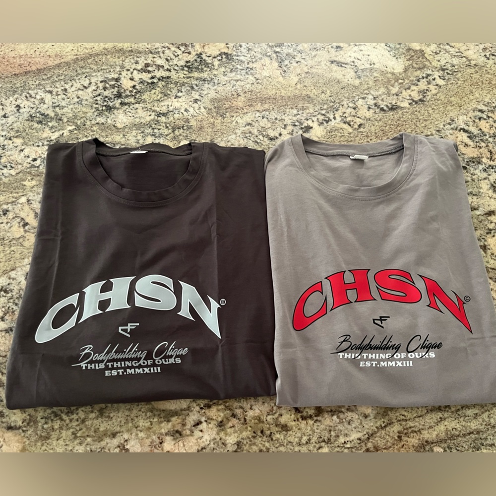 CHSN bodybuilding workout shirts. Gym shirts